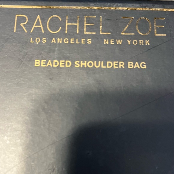 Rachel Zoe Beaded Clutch - Black, White, and Gold Cheetah Style Print NWT